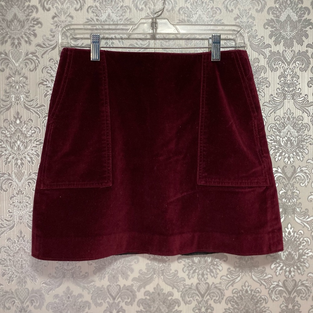 Gap Velvet Mini Skirt